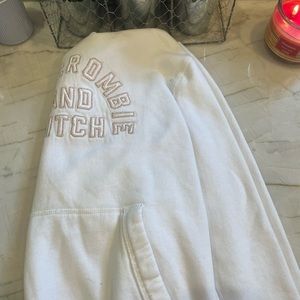 Abercrombie kids, white and rose gold sweatshirt
